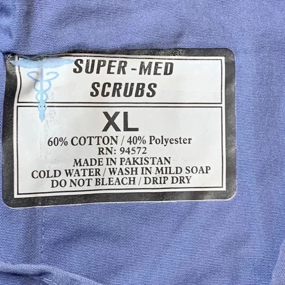 Medical Scrubs Pants Drawstring 2 Pair Navy Blue Size XL NWT - Picture 4 of 10